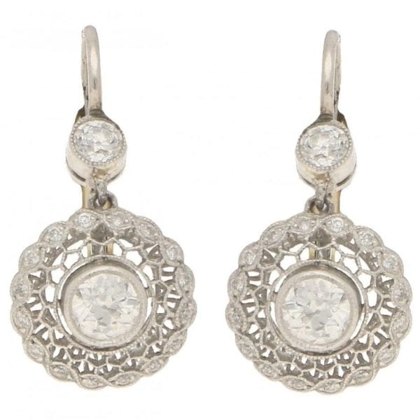 Vintage Art Deco diamond drop earrings, £4,400, Susannah Lovis